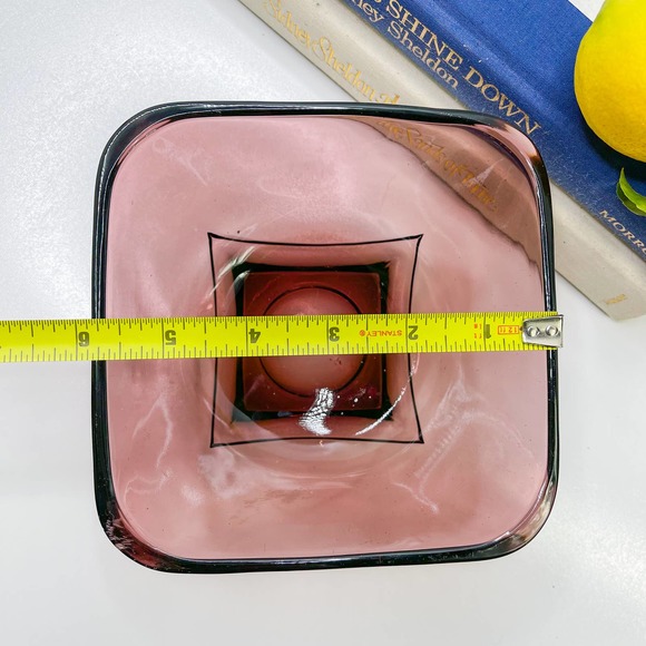 Vintage Hazel Atlas Moroccan Amethyst Colony Square Bowl - Picture 2 of 3